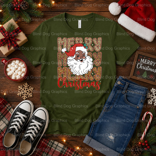 Merry Christmas – Christmas Premade DTF Transfer (view 2 of 2) – by Blind Dog Graphics – Premade Transfers – Christmas, Ho...