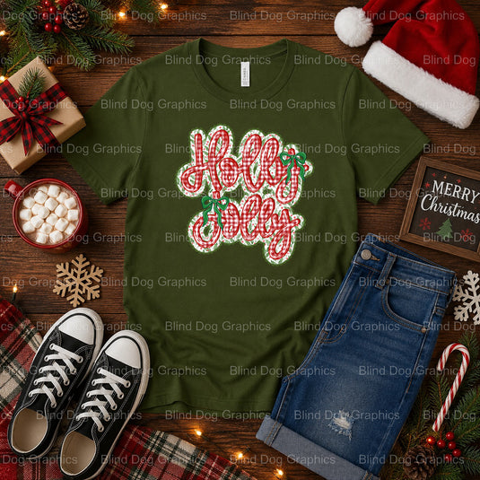 Merry Christmas Truck with Tree – Christmas Premade DTF Transfer (view 2 of 2) – by Blind Dog Graphics – Premade Transfers...