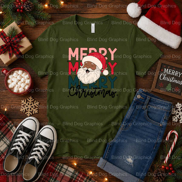MERRY MERRY CHRISTMAS – Christmas Premade DTF Transfer (view 2 of 2) – by Blind Dog Graphics – Premade Transfers – Christm...