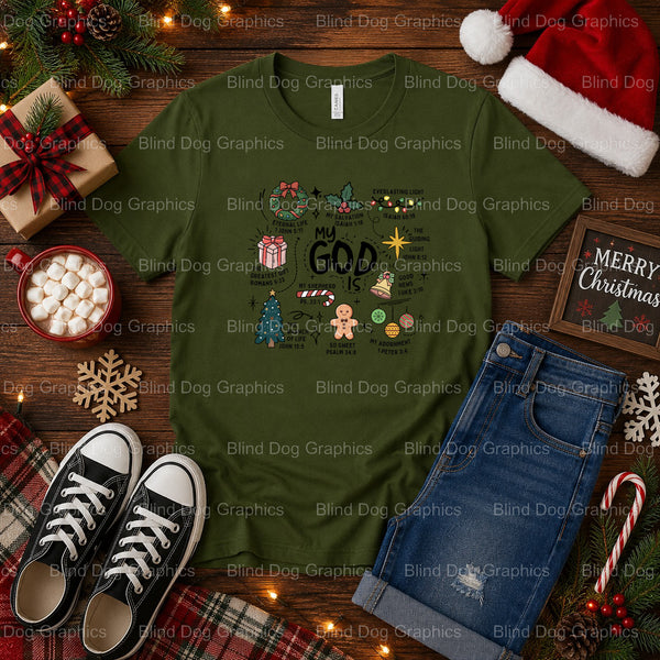 My God Is Black – Christmas Premade DTF Transfer (view 1 of 2) – by Blind Dog Graphics – Premade Transfers – Christmas, Ho...