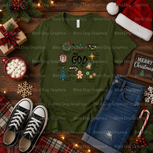 My God Is Black – Christmas Premade DTF Transfer (view 1 of 2) – by Blind Dog Graphics – Premade Transfers – Christmas, Ho...