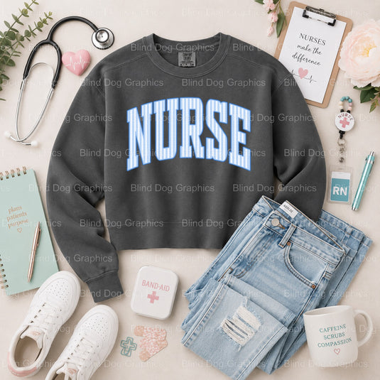 NURSE Heartbeat - Nurse Premade DTF Transfer (view 2 of 2) – by Blind Dog Graphics – Premade Transfers – Nurse, Nursing