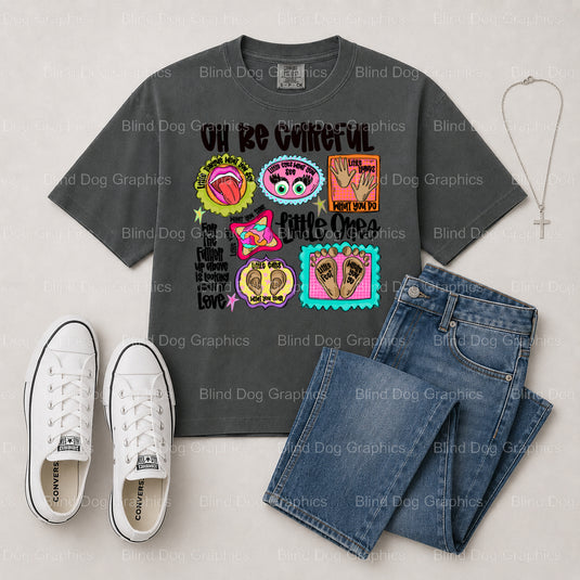 Oh Be Careful Little Hands What You Do – Christian Premade DTF Transfer (view 2 of 2) – by Blind Dog Graphics – Premade Tr...