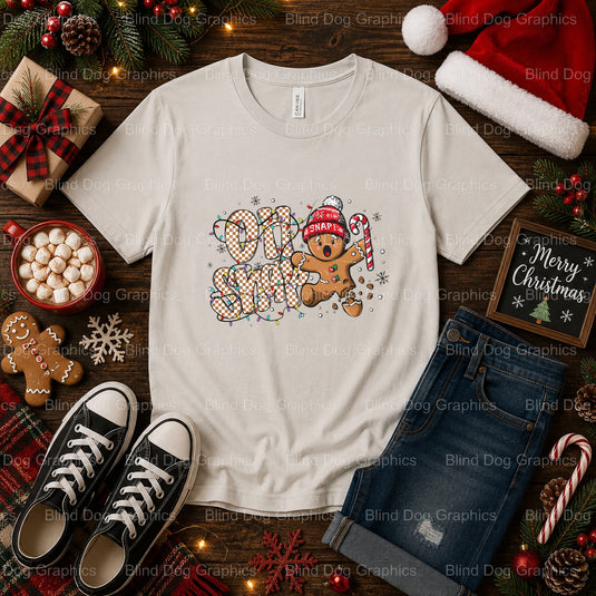 Oh Snap! – Christmas Premade DTF Transfer (view 2 of 2) – by Blind Dog Graphics – Premade Transfers – Christmas, Holiday