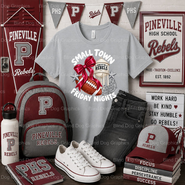 PHS Friday Night Football – Pineville High School Premade DTF Transfer (view 2 of 2) – by Blind Dog Graphics – Premade Tra...