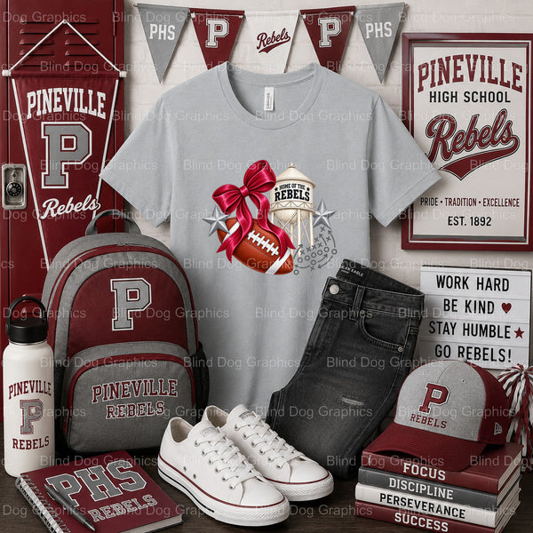 PHS Friday Night Football – Pineville High School Premade DTF Transfer (view 2 of 2) – by Blind Dog Graphics – Premade Tra...