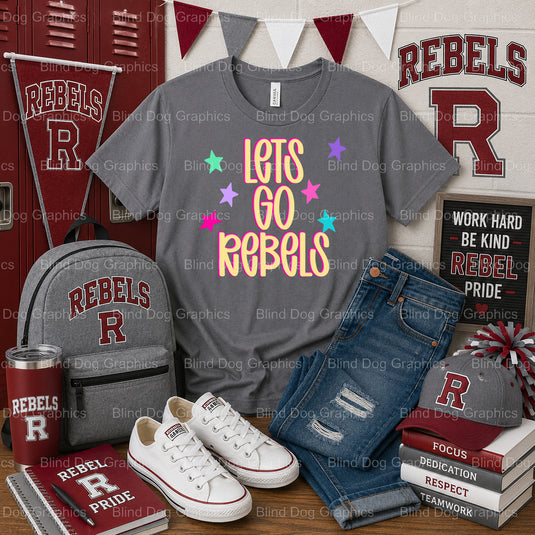 PINEVILLE HIGH SCHOOL REBELS PHS Emblem – Pineville High School Premade DTF Transfer – by Blind Dog Graphics – Premade Tra...