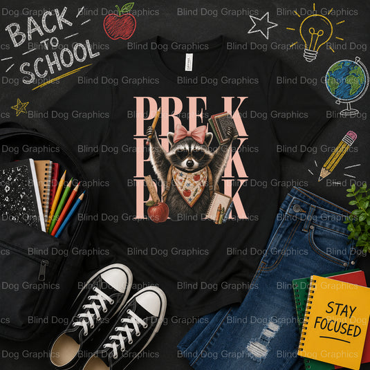 PRE-K – School Premade DTF Transfer (view 1 of 2) – by Blind Dog Graphics – Premade Transfers – School DTF Transfers, Educ...