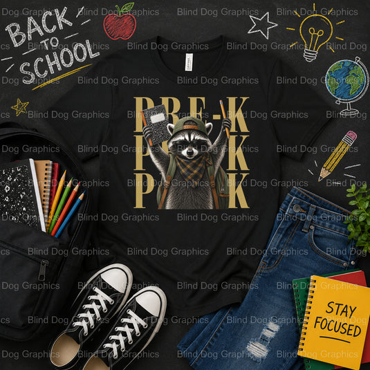 PRE-K SQUAD – School Premade DTF Transfer (view 1 of 2) – by Blind Dog Graphics – Premade Transfers – School DTF Transfers...