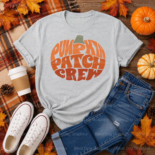 Pumpkin Patch Crew – Fall Premade DTF Transfer (view 1 of 2) – by Blind Dog Graphics – Premade Transfers – Fall, Thanksgiving