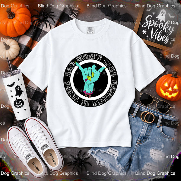 Rad Mom's Club – Halloween Premade DTF Transfer (view 1 of 2) – by Blind Dog Graphics – Premade Transfers – Halloween, DTF...
