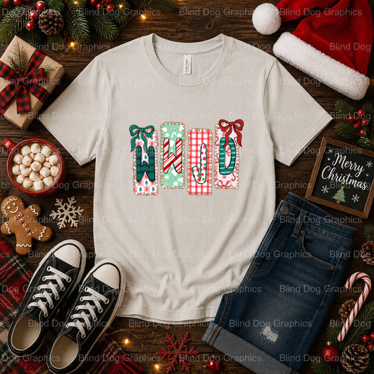 Reindeer with Santa Hat – Christmas Premade DTF Transfer (view 2 of 2) – by Blind Dog Graphics – Premade Transfers – Chris...
