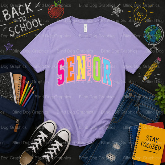 SENIOR CLASS OF 2025 – School Premade DTF Transfer (view 2 of 2) – by Blind Dog Graphics – Premade Transfers – School DTF...