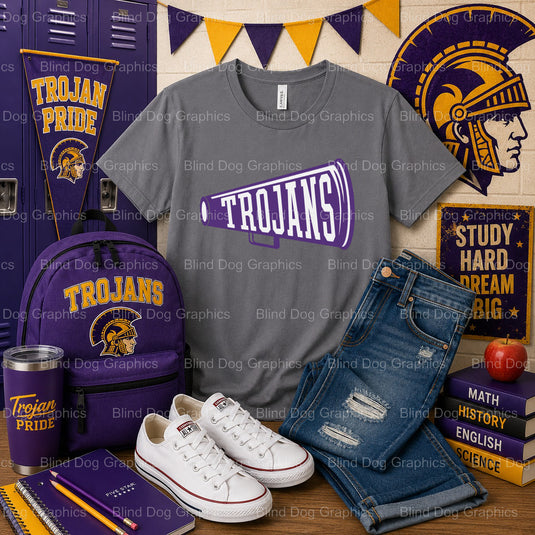 SENIOR HIGH A with Star – Alexandria Senior High School Premade DTF Transfer (view 1 of 2) – by Blind Dog Graphics – Prema...
