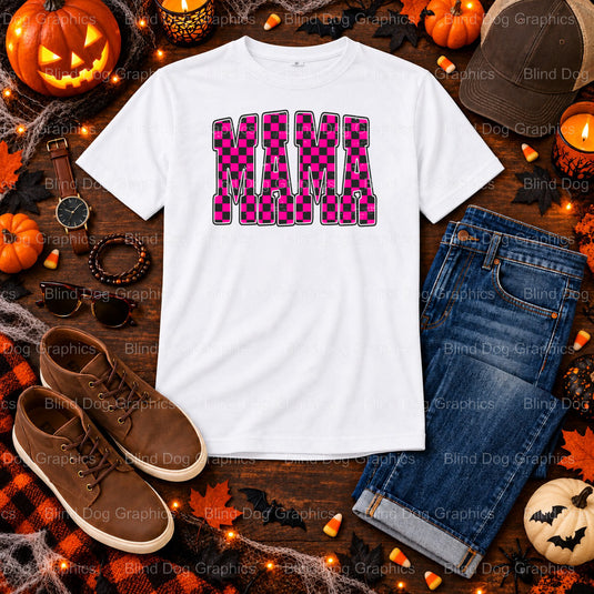 Smiling Ghost with Pink Bow – Halloween Premade DTF Transfer (view 1 of 2) – by Blind Dog Graphics – Premade Transfers – H...