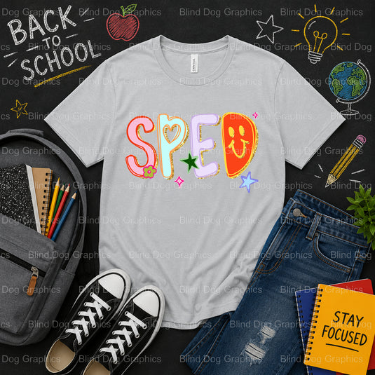 SPED Squad – School Premade DTF Transfer (view 2 of 2) – by Blind Dog Graphics – Premade Transfers – School DTF Transfers,...