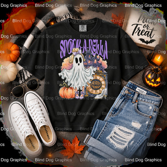 SPOOKERALLA – Halloween Premade DTF Transfer (view 2 of 2) – by Blind Dog Graphics – Premade Transfers – Halloween, DTF Tr...