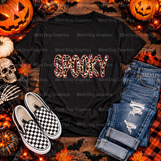 SPOOKY – Halloween Premade DTF Transfer (view 2 of 2) – by Blind Dog Graphics – Premade Transfers – Halloween, DTF Transfers