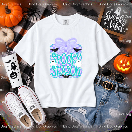 SPOOKY SEASON – Halloween Premade DTF Transfer (view 1 of 2) – by Blind Dog Graphics – Premade Transfers – Halloween, DTF...