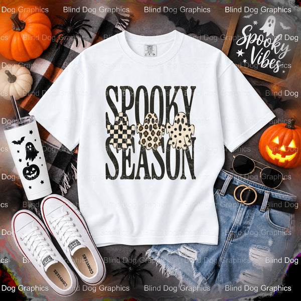 SPOOKY SEASON – Halloween Premade DTF Transfer (view 1 of 2) – by Blind Dog Graphics – Premade Transfers – Halloween, DTF...