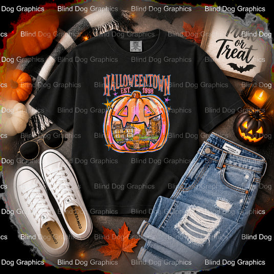 SPOOKY SEASON – Halloween Premade DTF Transfer (view 2 of 2) – by Blind Dog Graphics – Premade Transfers – Halloween, DTF...