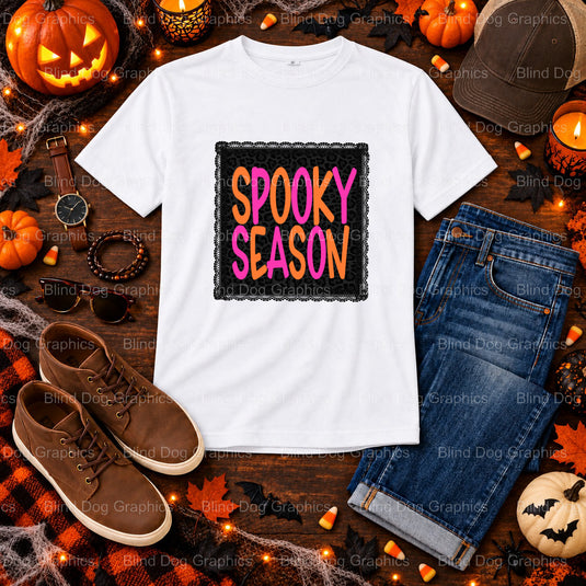 Spooky Season – Halloween Premade DTF Transfer (view 2 of 2) – by Blind Dog Graphics – Premade Transfers – Halloween, DTF...