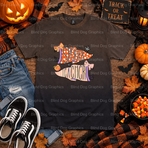 Spooky Teacher – Halloween Premade DTF Transfer (view 2 of 2) – by Blind Dog Graphics – Premade Transfers – Halloween, DTF...