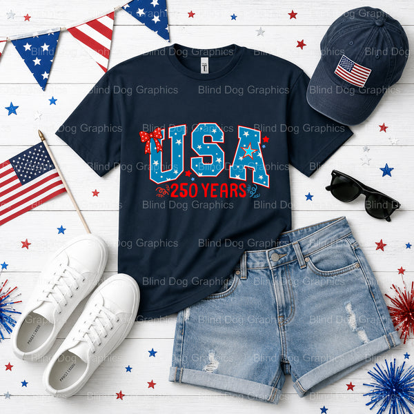 Stars Stripes & Sparklers – Fourth Of July DTF Transfer (view 1 of 2) – by Blind Dog Graphics – Premade Transfers – Fourth...
