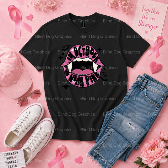 STRONG MOM Pink Ribbon - Breast Cancer Awareness Premade DTF Transfer (view 1 of 2) – by Blind Dog Graphics – Premade Tran...