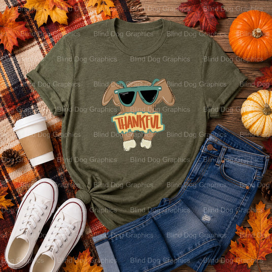 Thankful for Turkey – Thanksgiving Premade DTF Transfer (view 2 of 2) – by Blind Dog Graphics – Premade Transfers – Fall,...
