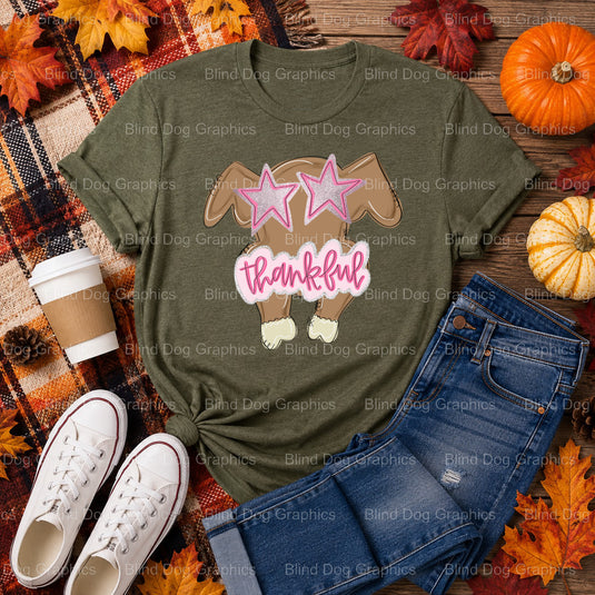 Thankful & Stuffed – Thanksgiving Premade DTF Transfer (view 2 of 2) – by Blind Dog Graphics – Premade Transfers – Fall, T...