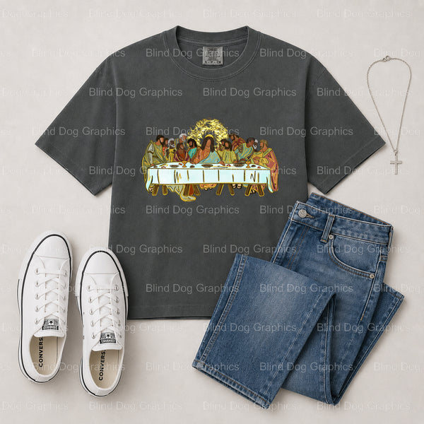 THE LAST SUPPER – Christian Premade DTF Transfer (view 1 of 2) – by Blind Dog Graphics – Premade Transfers – Christian, Faith
