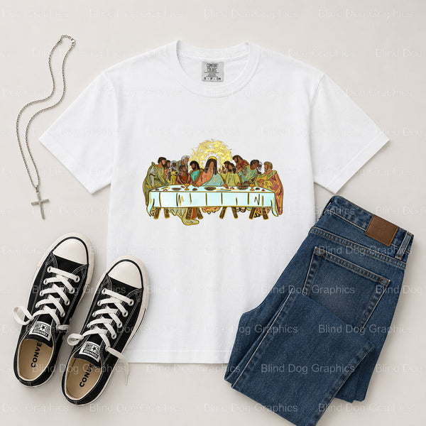 THE LAST SUPPER – Christian Premade DTF Transfer (view 2 of 2) – by Blind Dog Graphics – Premade Transfers – Christian, Faith