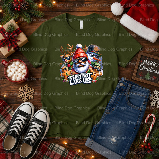 They Not Like Us – Christmas Premade DTF Transfer (view 1 of 2) – by Blind Dog Graphics – Premade Transfers – Christmas, H...