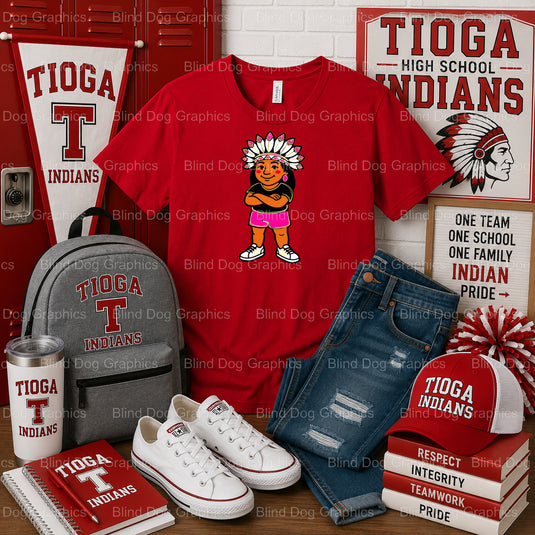 THS – Tioga High School Premade DTF Transfer (view 1 of 2) – by Blind Dog Graphics – Premade Transfers – Tioga High School...