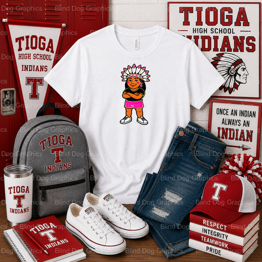 THS – Tioga High School Premade DTF Transfer (view 2 of 2) – by Blind Dog Graphics – Premade Transfers – Tioga High School...