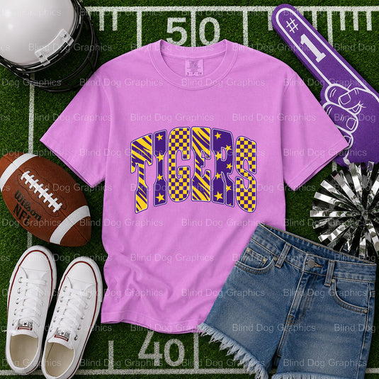 TIGERS FOOTBALL – Football Premade DTF Transfer (view 2 of 2) – by Blind Dog Graphics – Premade Transfers – Football, Sports