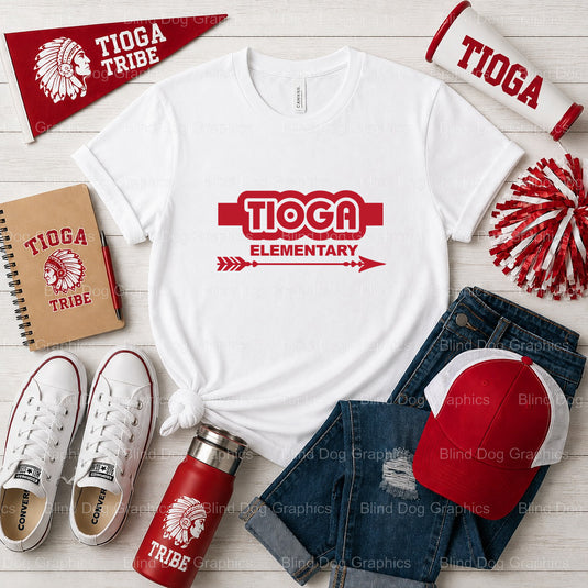 Tioga Elementary School HOME OF THE WILDCATS Wildcat Emblem – Premade DTF Transfer (view 1 of 2) – by Blind Dog Graphics –...