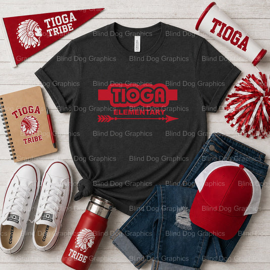 Tioga Elementary School HOME OF THE WILDCATS Wildcat Emblem – Premade DTF Transfer (view 2 of 2) – by Blind Dog Graphics –...