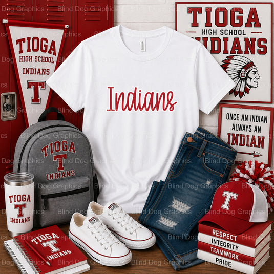 TIOGA HIGH SCHOOL TIGERS EST. 1912 – Tioga High School Premade DTF Transfer (view 1 of 2) – by Blind Dog Graphics – Premad...