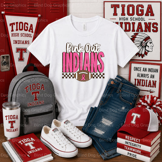 Tioga Indians Lacrosse – Tioga High School Premade DTF Transfer (view 1 of 2) – by Blind Dog Graphics – Premade Transfers...