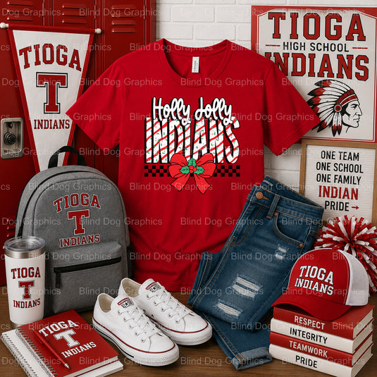 TIOGA INDIANS SENIOR 2024 – Tioga High School Premade DTF Transfer (view 2 of 2) – by Blind Dog Graphics – Premade Transfe...