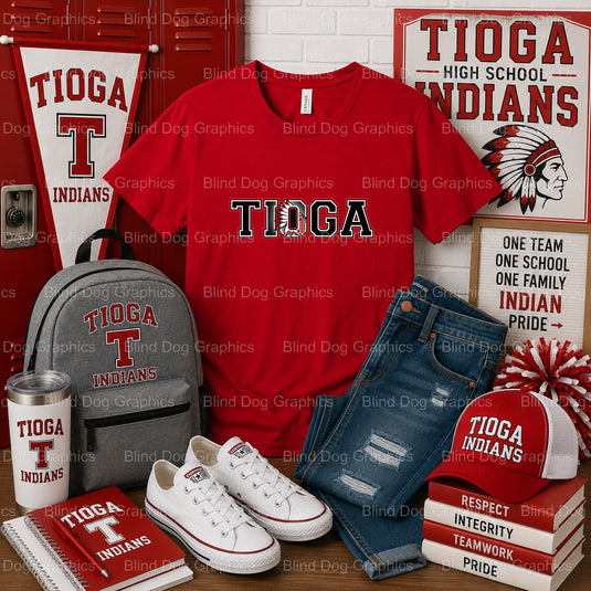 TIOGA JUNIOR HIGH SCHOOL Lion Head Mascot – Premade DTF Transfer (view 2 of 2) – by Blind Dog Graphics – Premade Transfers...