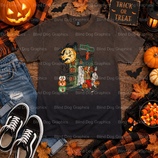 TRICK OR TREAT – Halloween Premade DTF Transfer (view 2 of 2) – by Blind Dog Graphics – Premade Transfers – Halloween, DTF...
