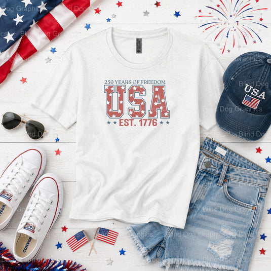 USA 1776 FREEDOM Eagle – Fourth Of July DTF Transfer (view 2 of 2) – by Blind Dog Graphics – Premade Transfers – Fourth Of...