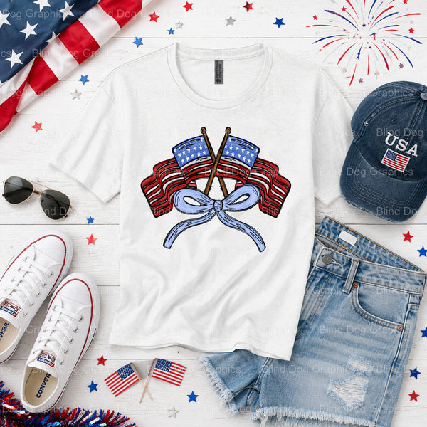 USA Flag Eagle – Fourth Of July DTF Transfer (view 1 of 2) – by Blind Dog Graphics – Premade Transfers – Fourth Of July, P...