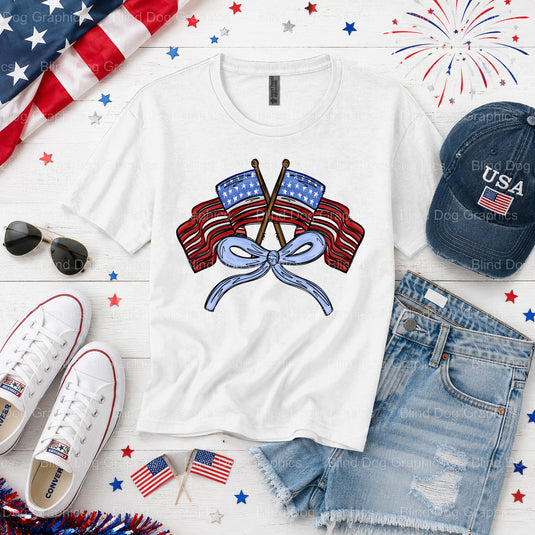 USA Flag Eagle – Fourth Of July DTF Transfer (view 1 of 2) – by Blind Dog Graphics – Premade Transfers – Fourth Of July, P...