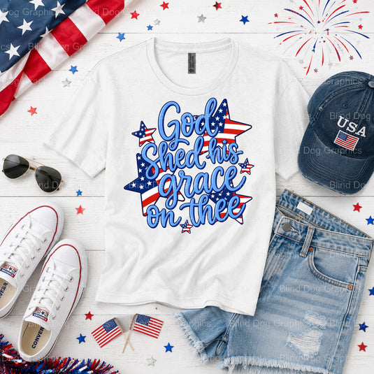 USA – Fourth Of July DTF Transfer (view 1 of 2) – by Blind Dog Graphics – Premade Transfers – Fourth Of July, Patriotic