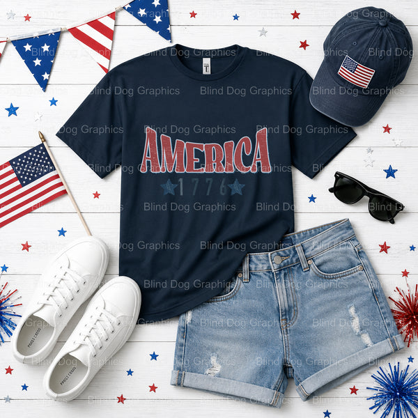 USA FREEDOM 4TH OF JULY – Fourth Of July DTF Transfer (view 1 of 2) – by Blind Dog Graphics – Premade Transfers – Fourth O...