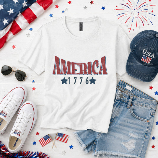 USA FREEDOM 4TH OF JULY – Fourth Of July DTF Transfer (view 2 of 2) – by Blind Dog Graphics – Premade Transfers – Fourth O...